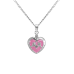 Pink Heart - Sterling Silver with Chain