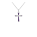 Large Cross w/Rose - Sterling Silver with Chain