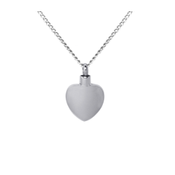 Plain Heart - Stainless Steel with Chain