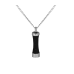 Concave Silver/Black Cylinder - Stainless Steel with Chain Concave Silver/Black Cylinder - Stainless Steel with Chain