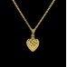 Quilted Heart - Brass with Chain Quilted Heart - Brass with Chain