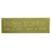 Nameplate - Plain Brass Nameplate - Plain Brass