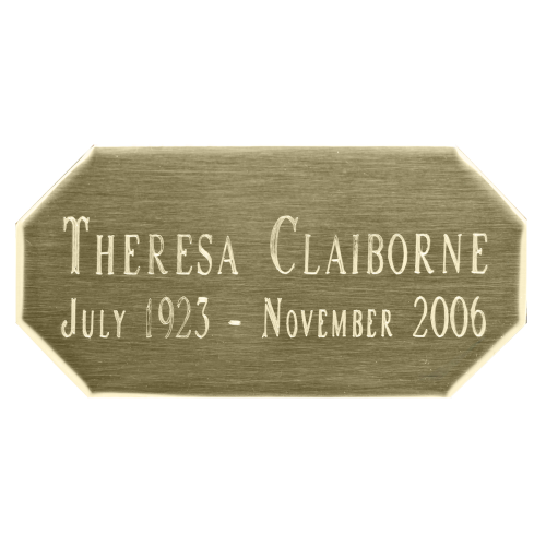 Nameplate - Octagonal Brass