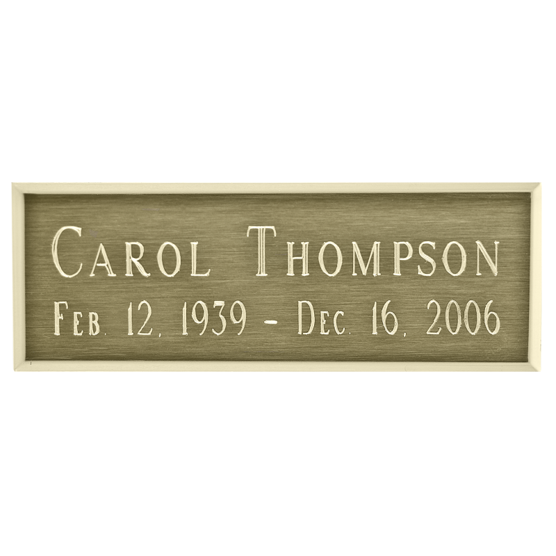 Nameplate - Rectangle Bronze