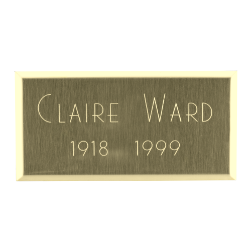 Nameplate - Rectangle Brass with Rounded Corners