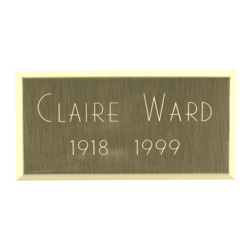 Nameplate - Rectangle Brass with Rounded Corners