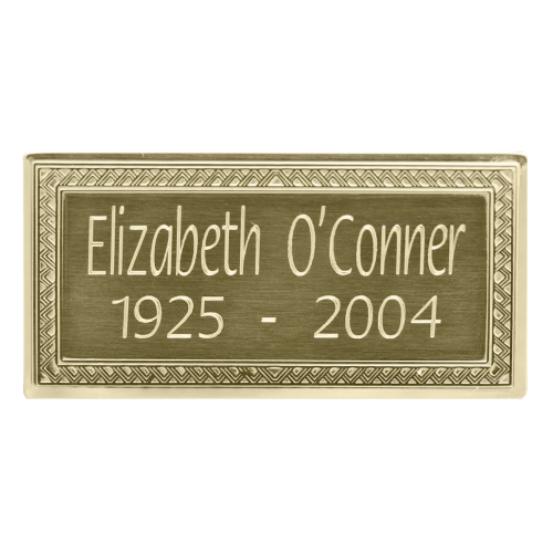 Nameplate - Rectangle Brass with Border Design