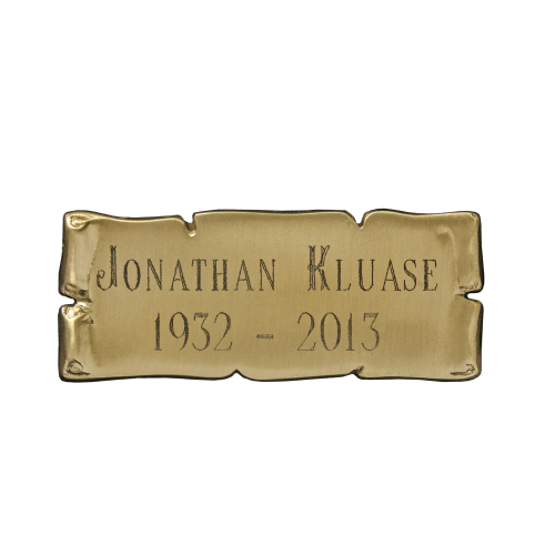 Nameplate - Cast Bronze Scroll