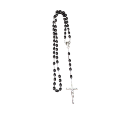 Black Rosary - Black Plastic Bead