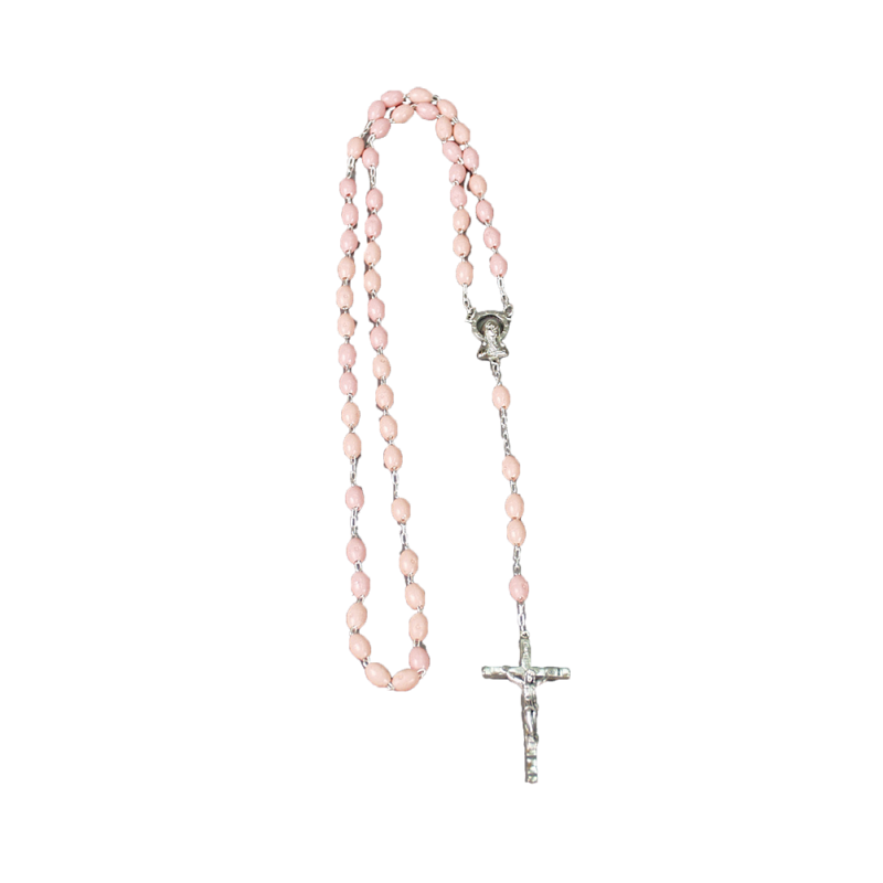 Pink Rosary - Pink Plastic Bead