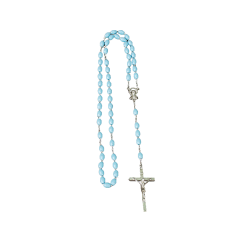 Light Blue Rosary - Light Blue Plastic Bead
