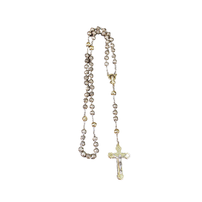 Gold & Silver Rosary - Gold & Silver Bead