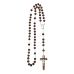 Dark Hardwood Rosary - Dark Hardwood Bead with Hardwood Cross