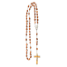 Light Hardwood Rosary - Light Hardwood Bead with Hardwood Cross