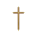 Inlaid Cross - 10" Inlaid Brass Cross on Wooded Cross