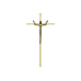 10" Slimline Brass Risen Christ Crucifix