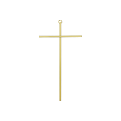Slimline Cross - 6" Slimline Brass Cross