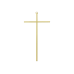 Slimline Cross - 6" Slimline Brass Cross