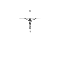 10" Slimline Brass Traditional Christ Crucifix