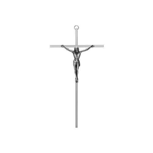 10" Slimline Brass Traditional Christ Crucifix
