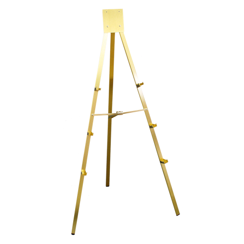 Gold Easel, 5 ft. - Anodized Easel with 3 Display Levels