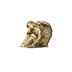 Angel Face in Hands - Bronzetone