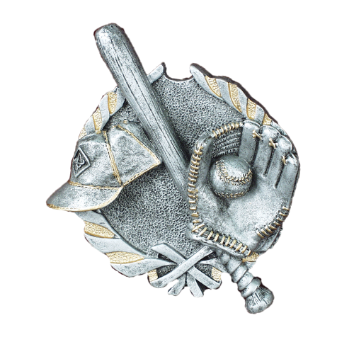 The Diamond - Silver Baseball Glove, Ball, & Bat