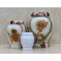 White Genuine Marble Urn White Genuine Marble Urn