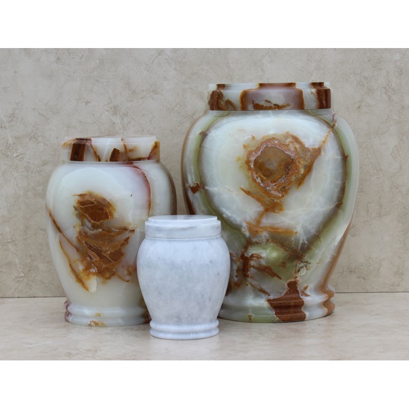 White Genuine Marble Urn