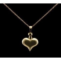 Heart Cremation Locket - 14k Gold with Chain Heart Cremation Locket - 14k Gold with Chain