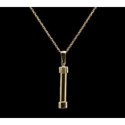 Cylinder - 14k Gold with Chain Cylinder - 14k Gold with Chain