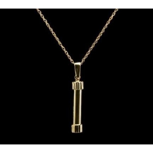 Cylinder - 14k Gold with Chain