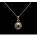 Ribbed Ball - 14k Gold with Chain Ribbed Ball - 14k Gold with Chain