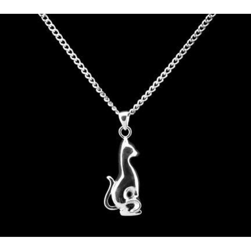 Cat - Sterling Silver with Chain
