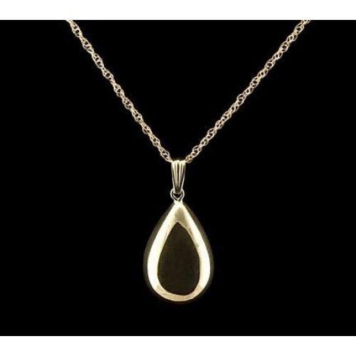 Tear Drop Cremation Necklace- 14k Gold with Chain