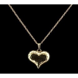 Hammered Heart - 14k Gold with Chain Hammered Heart - 14k Gold with Chain