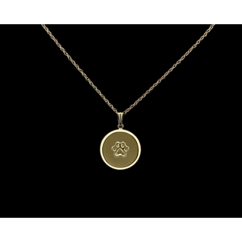 Pawprint- 14k Gold with Chain