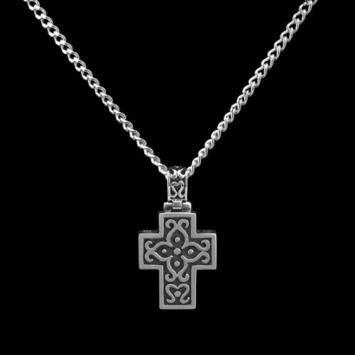 Filigree Cross - Sterling Silver with Chain