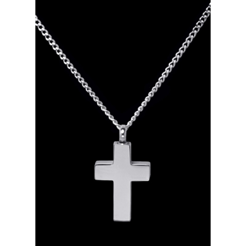 Gothic Flat Cross – Stainless Steel with Chain Gothic Flat Cross – Stainless Steel with Chain