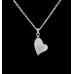 Canted Heart- Sterling Silver with Chain