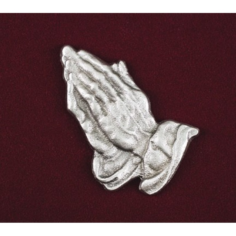 Praying Hands - Silver Urn Applique