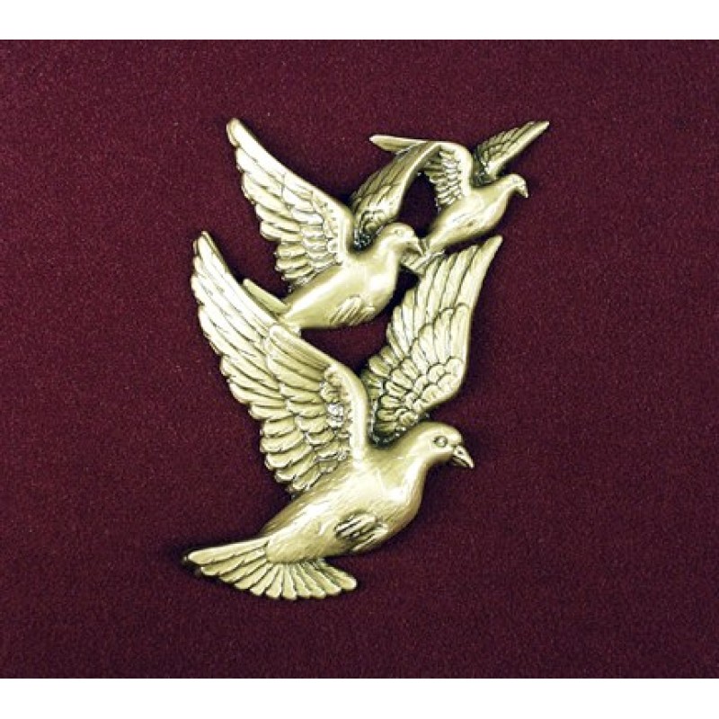 Urn Applique, Doves in Flight