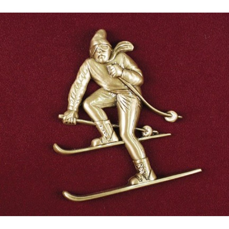 Downhill Skier, Urn Applique