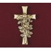 Cross and Rose, Urn Applique (Now Only Available in Bronze Color)