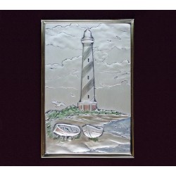 Hatteras Lighthouse - Sterling Silver Plaque Hatteras Lighthouse - Sterling Silver Plaque