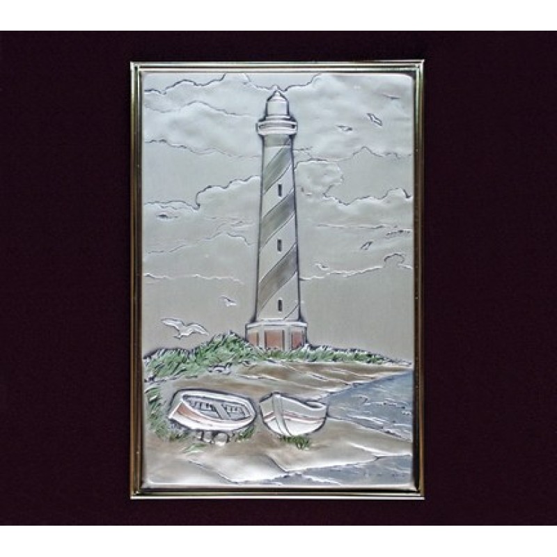 Hatteras Lighthouse - Sterling Silver Plaque