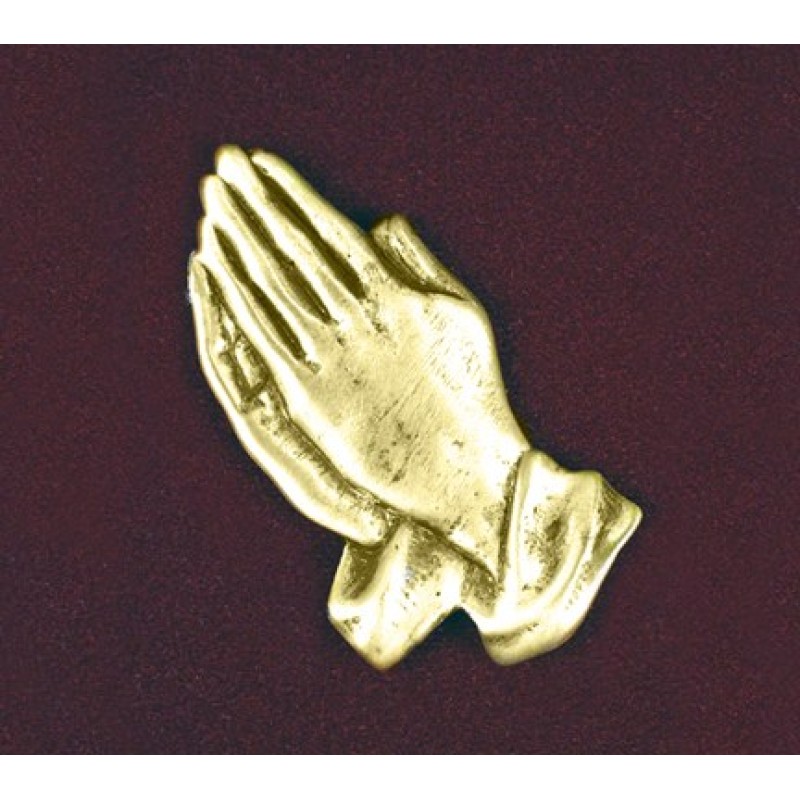 Small Praying Hands - Bronze, Urn Applique