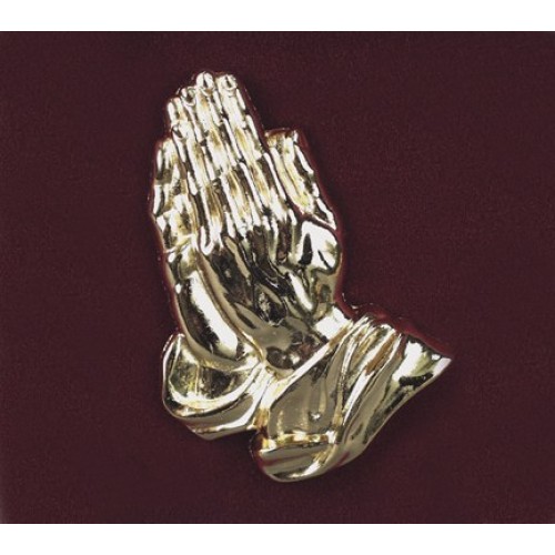 Praying Hands - Bright Gold Urn Applique