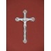 Silver/Blue Crucifix, Urn Applique Silver/Blue Crucifix, Urn Applique