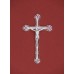 Silver/Red/Magenta Crucifix, Urn Applique Silver/Red/Magenta Crucifix, Urn Applique